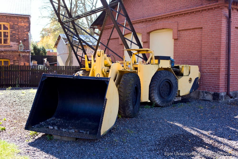 Construction vehicle parked