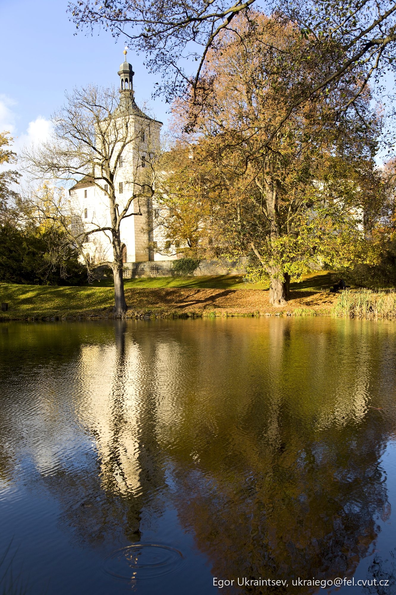 Church and a lake