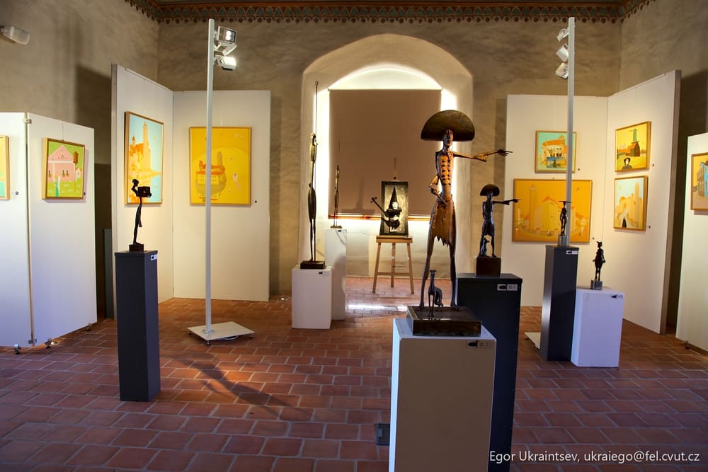 Person in a museum