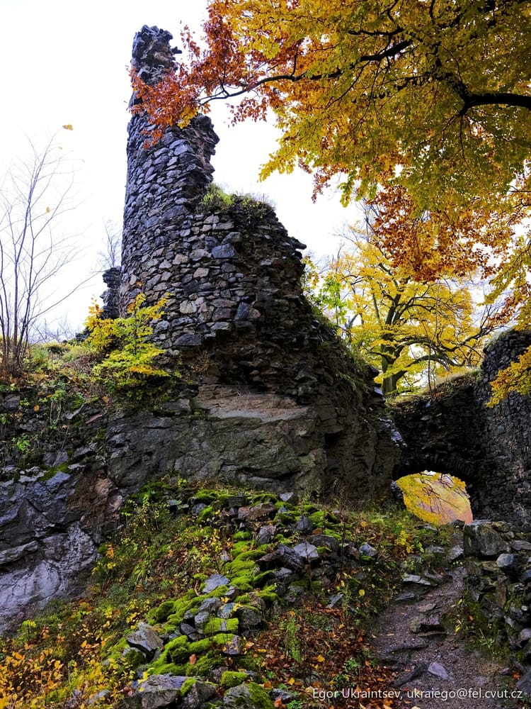 Old stone chimney