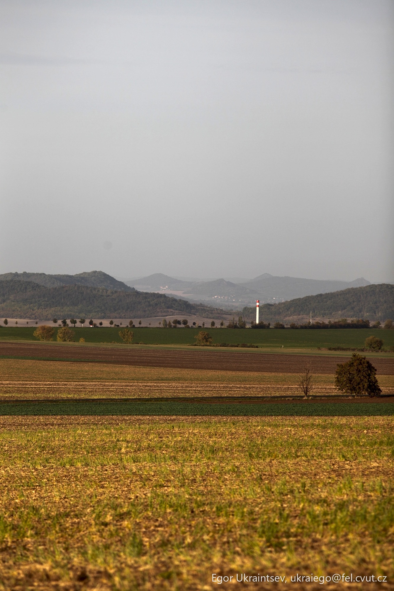 Field with a lighthouse