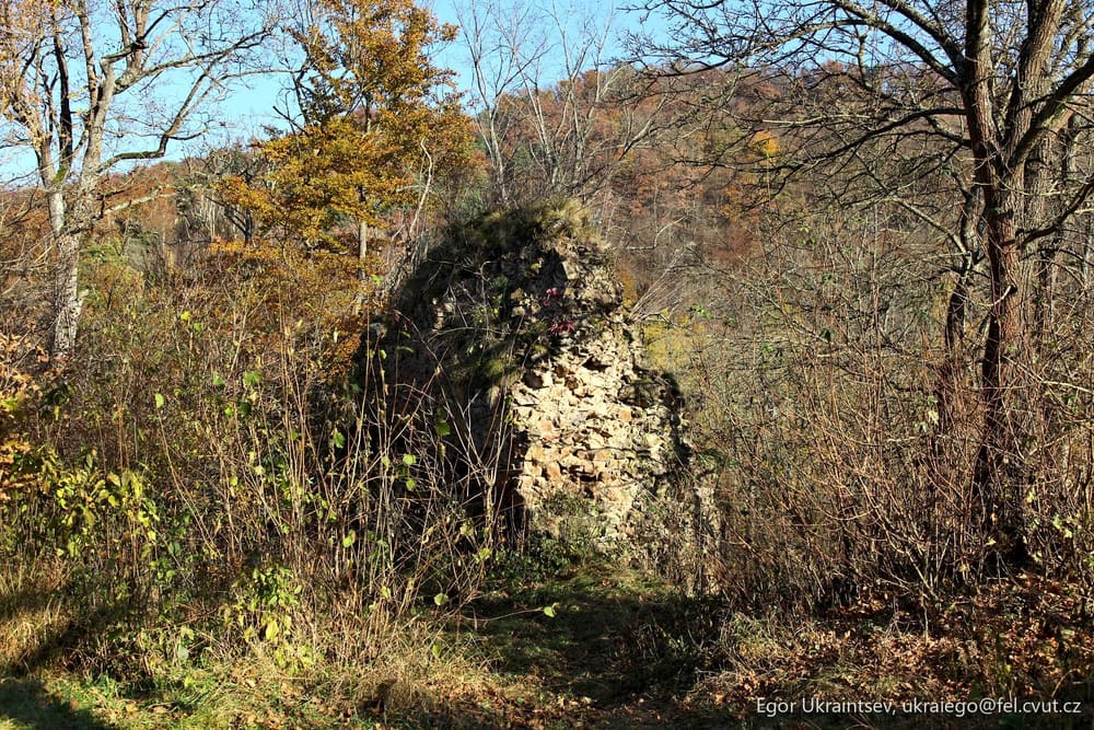 Rock formation in the woods