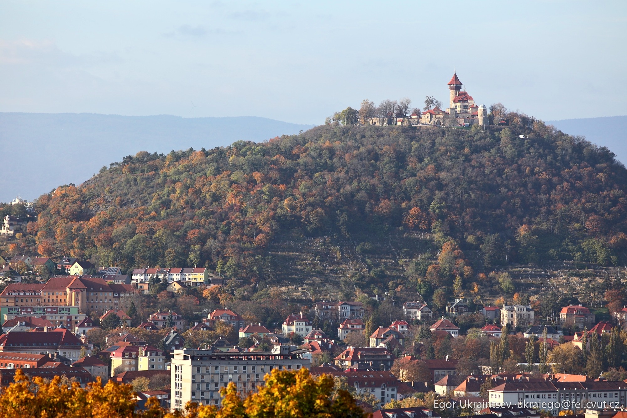 Small town with a church