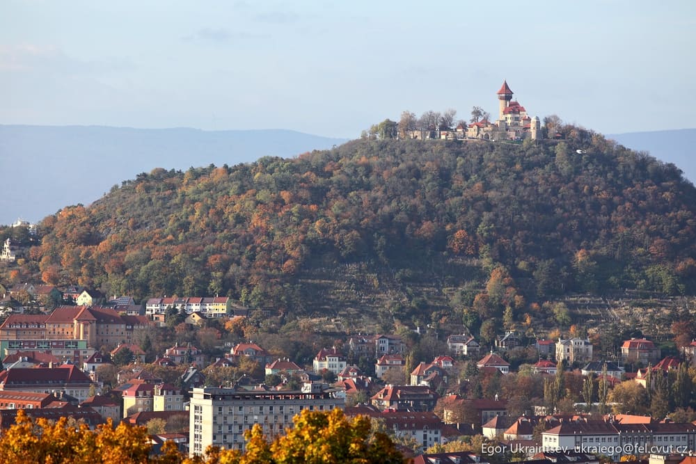 Small town with a church