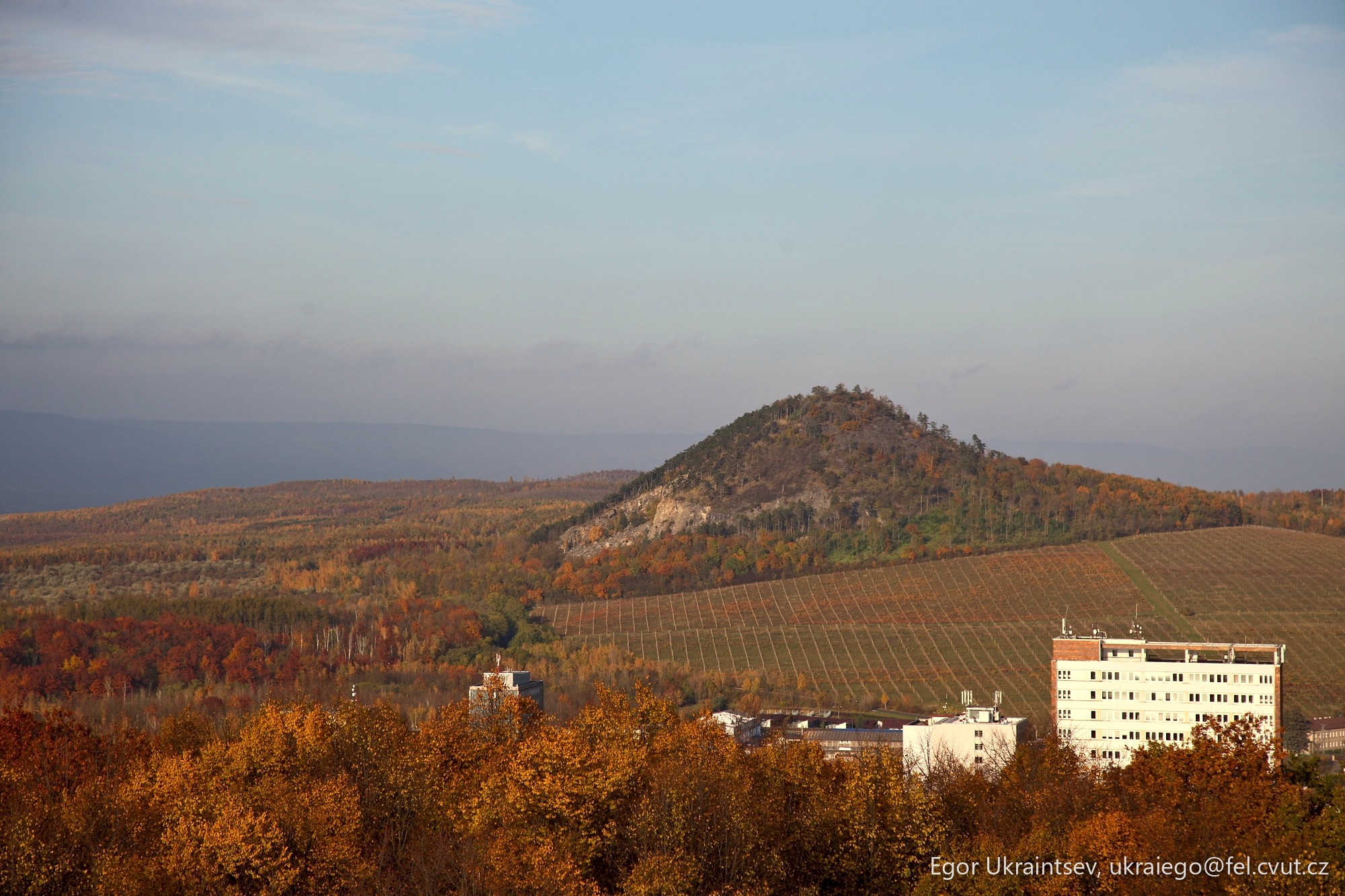 Hill in the fall season