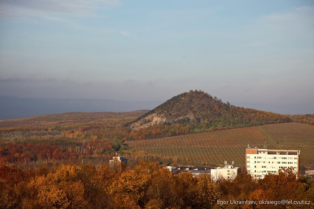 Hill in the fall season