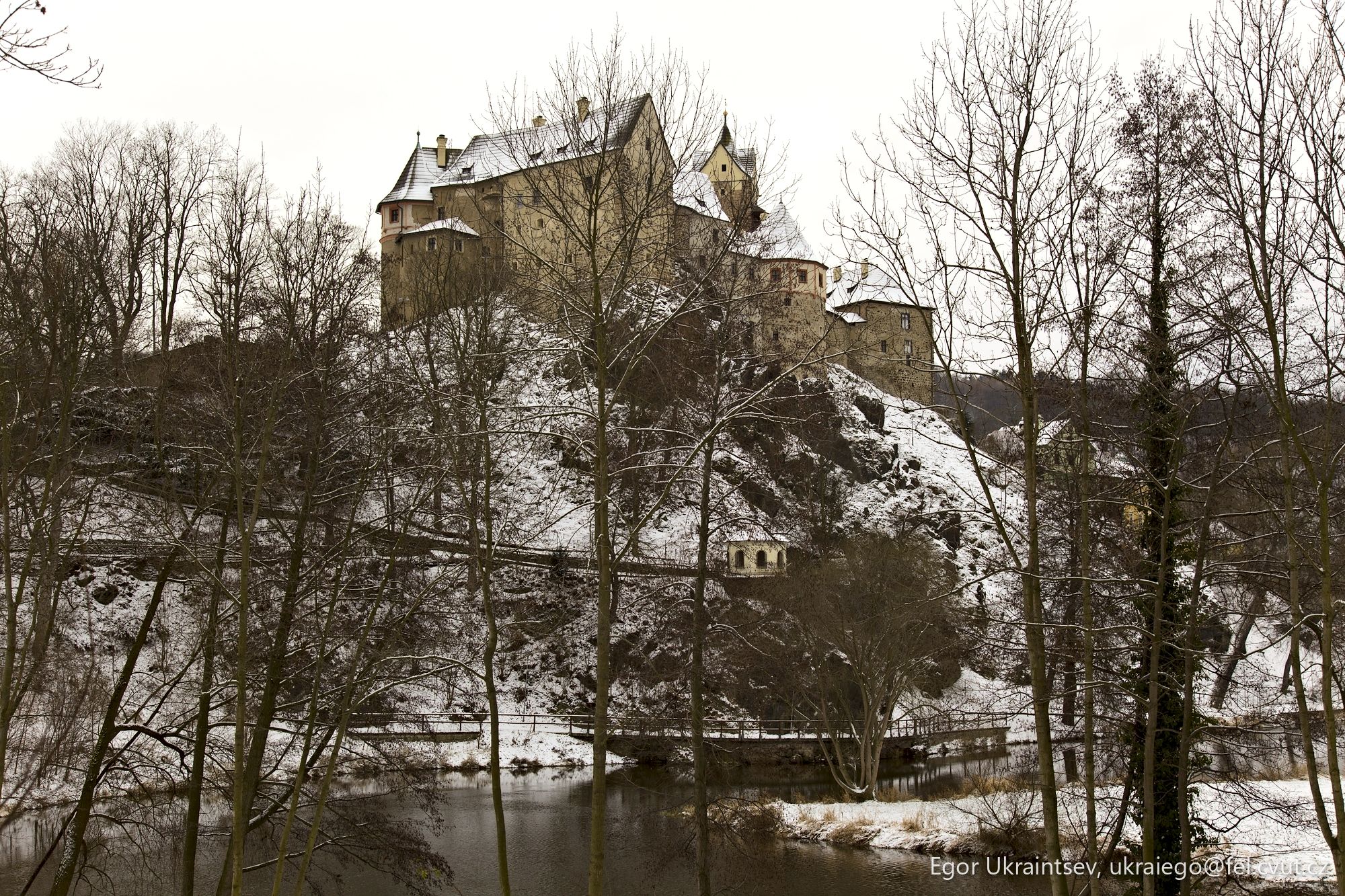 Castle on a snowy day
