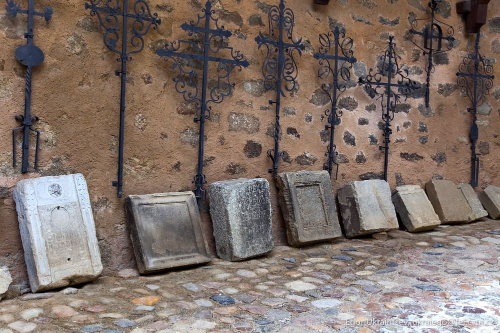 Row of tombstones