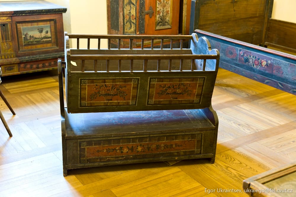 Antique furniture in a museum
