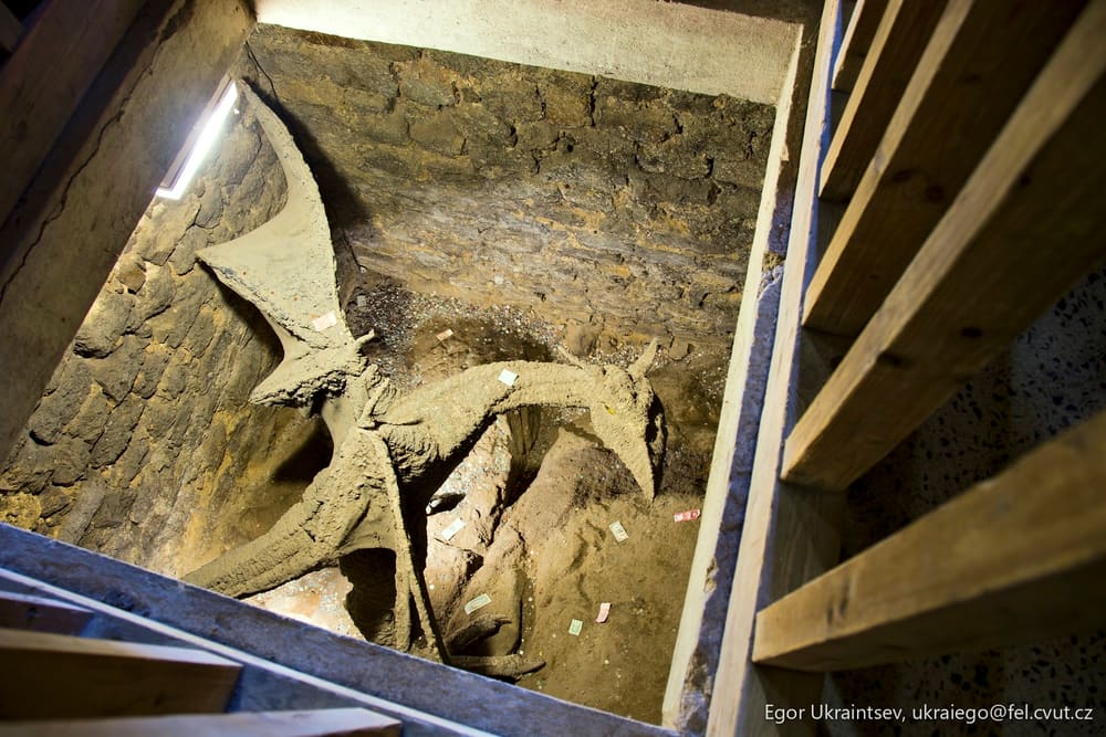 Inside of an old building