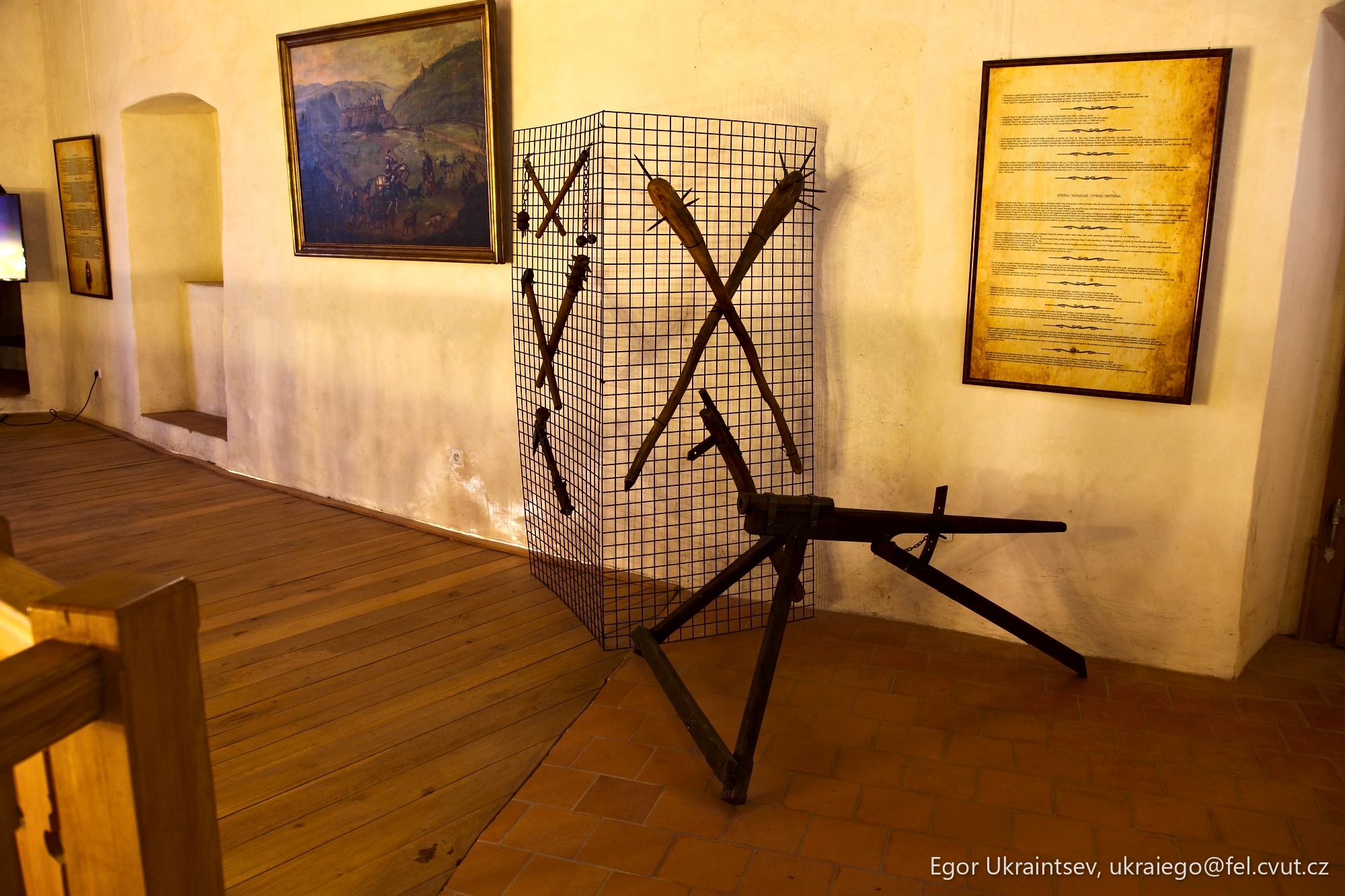 Sculpture in a room