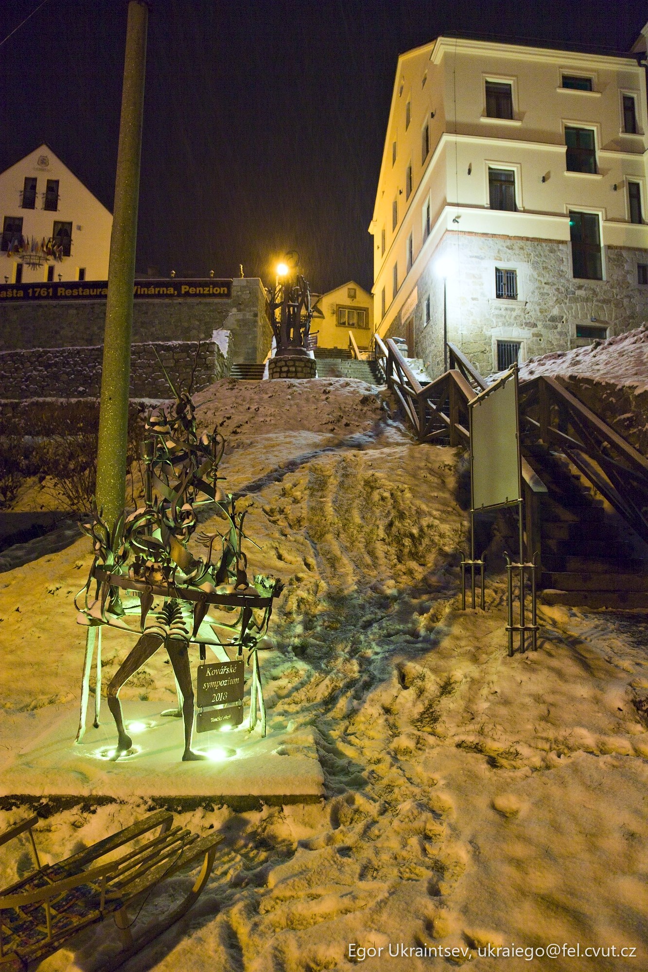 Statue in the snow