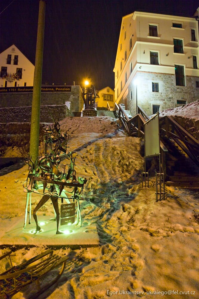 Statue in the snow