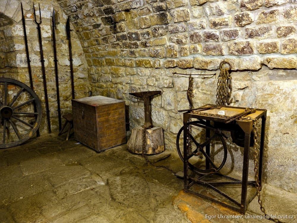 Old room with a table