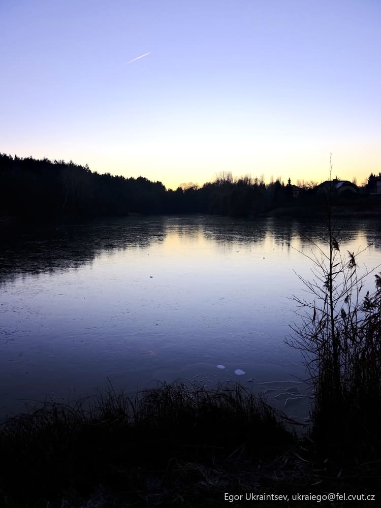 Lake at sunset