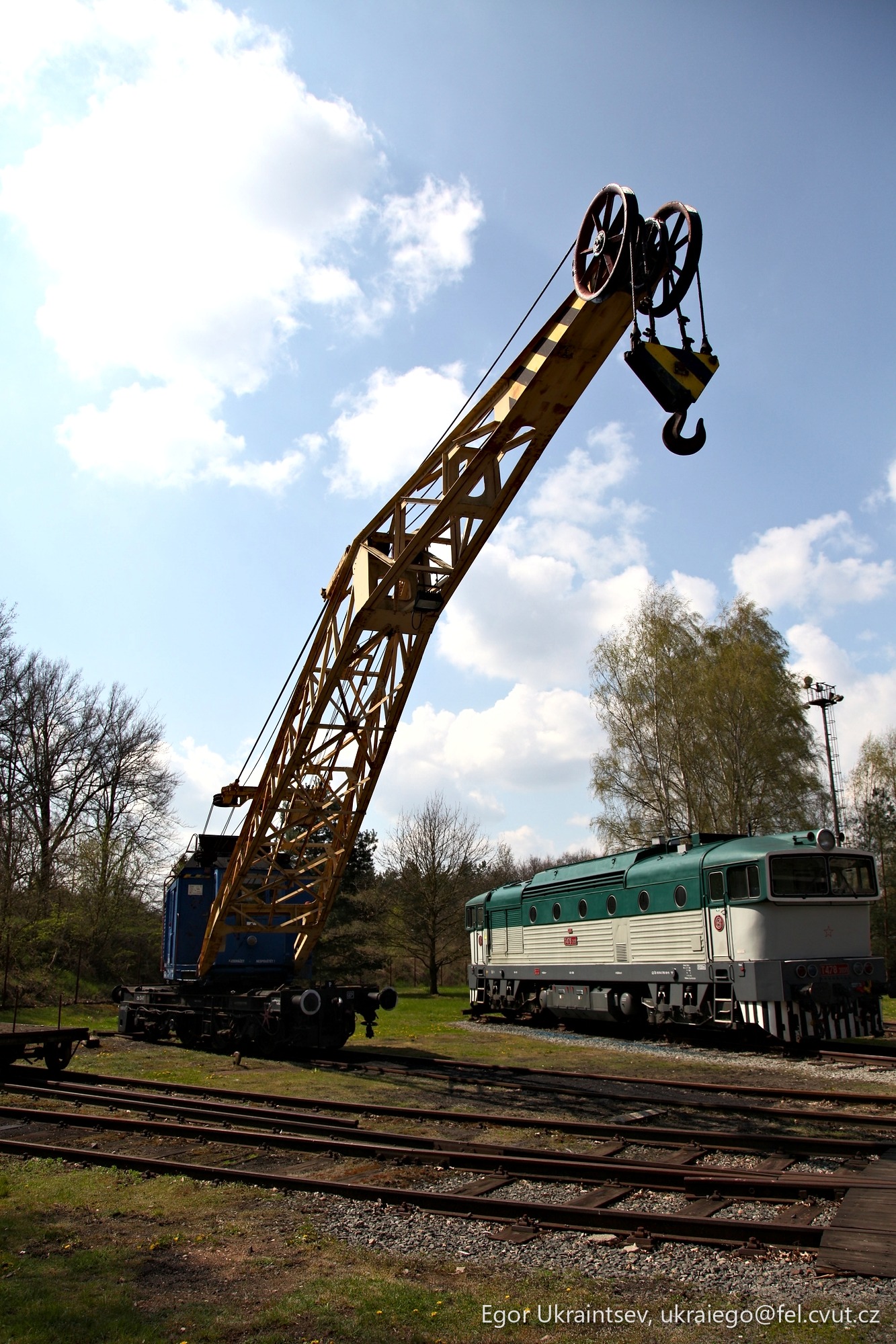 Train being lifted