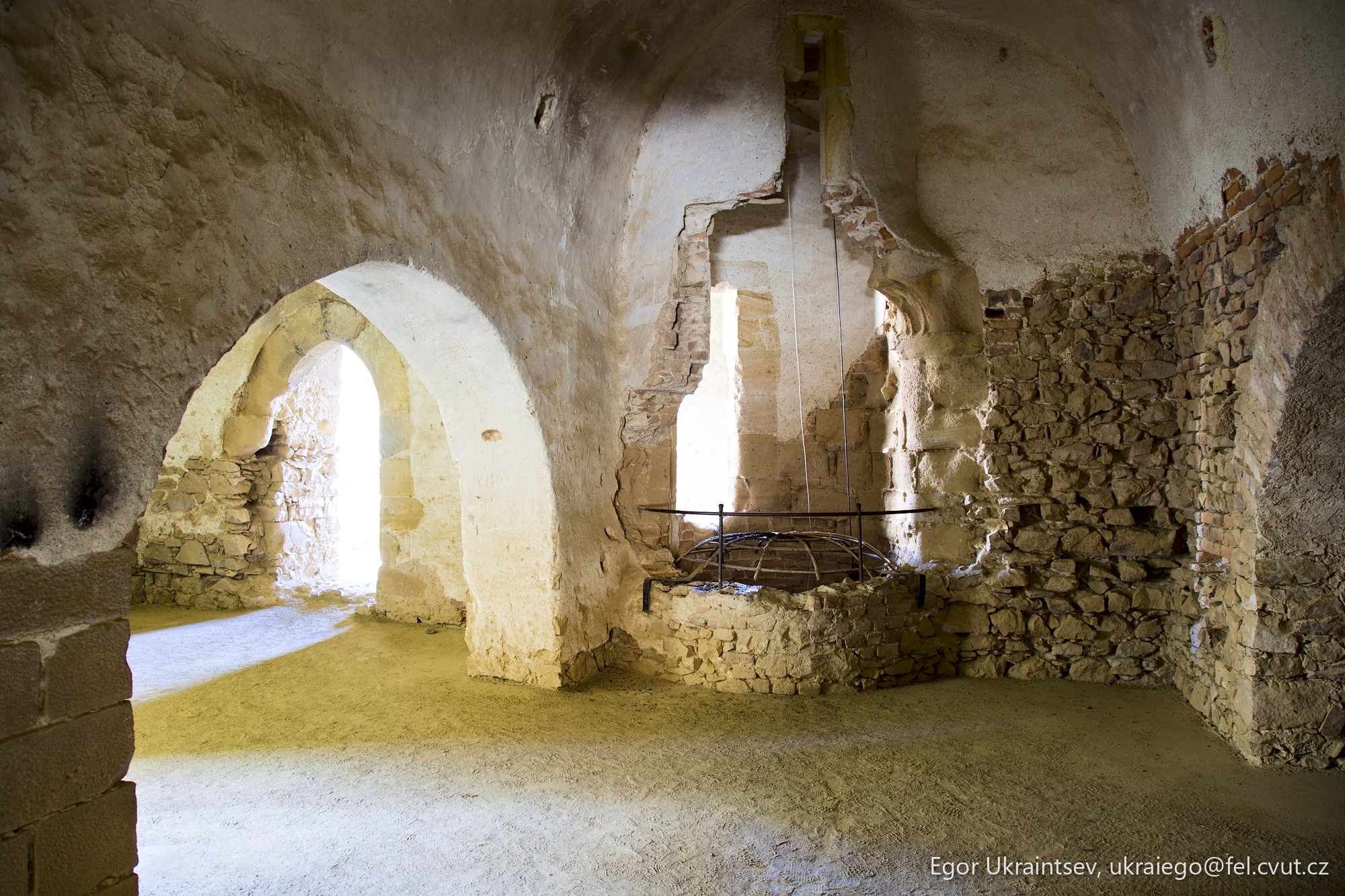 Old room with stone walls
