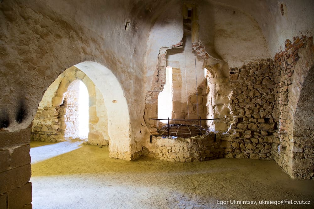 Old room with stone walls