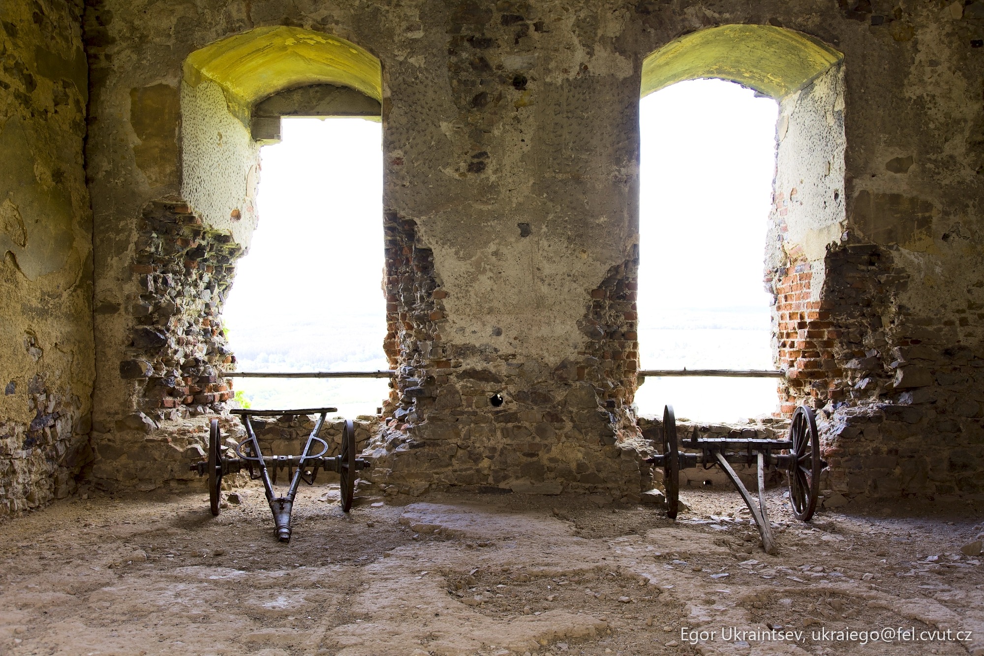 Windows in an old building