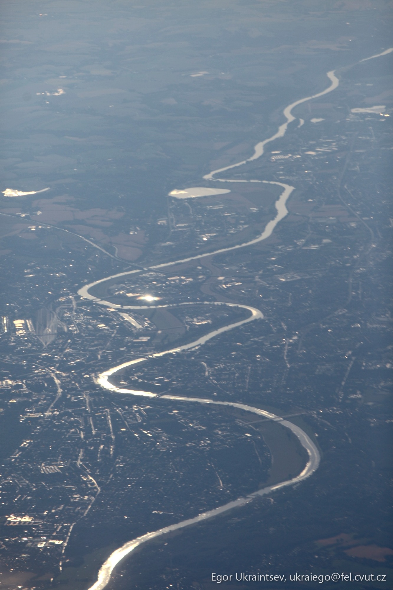 Aerial view of a river