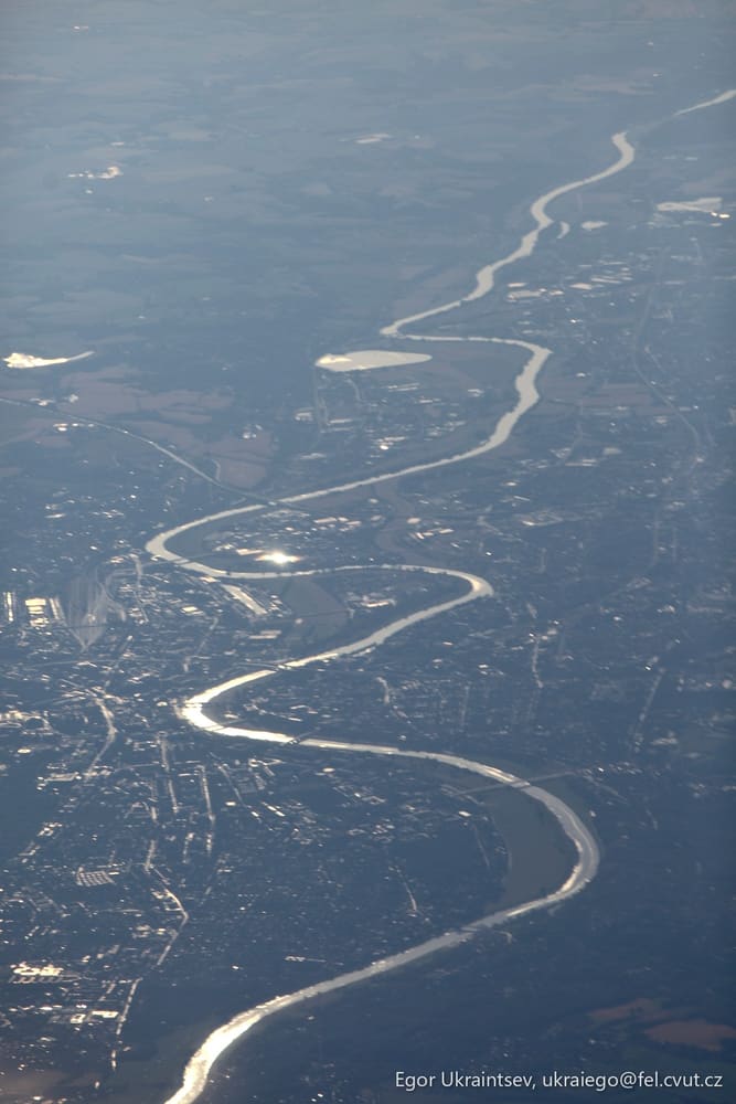 Aerial view of a river