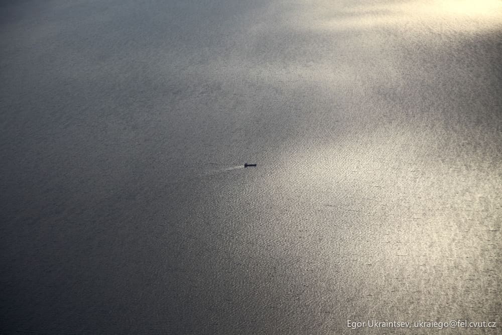 Small boat on the water