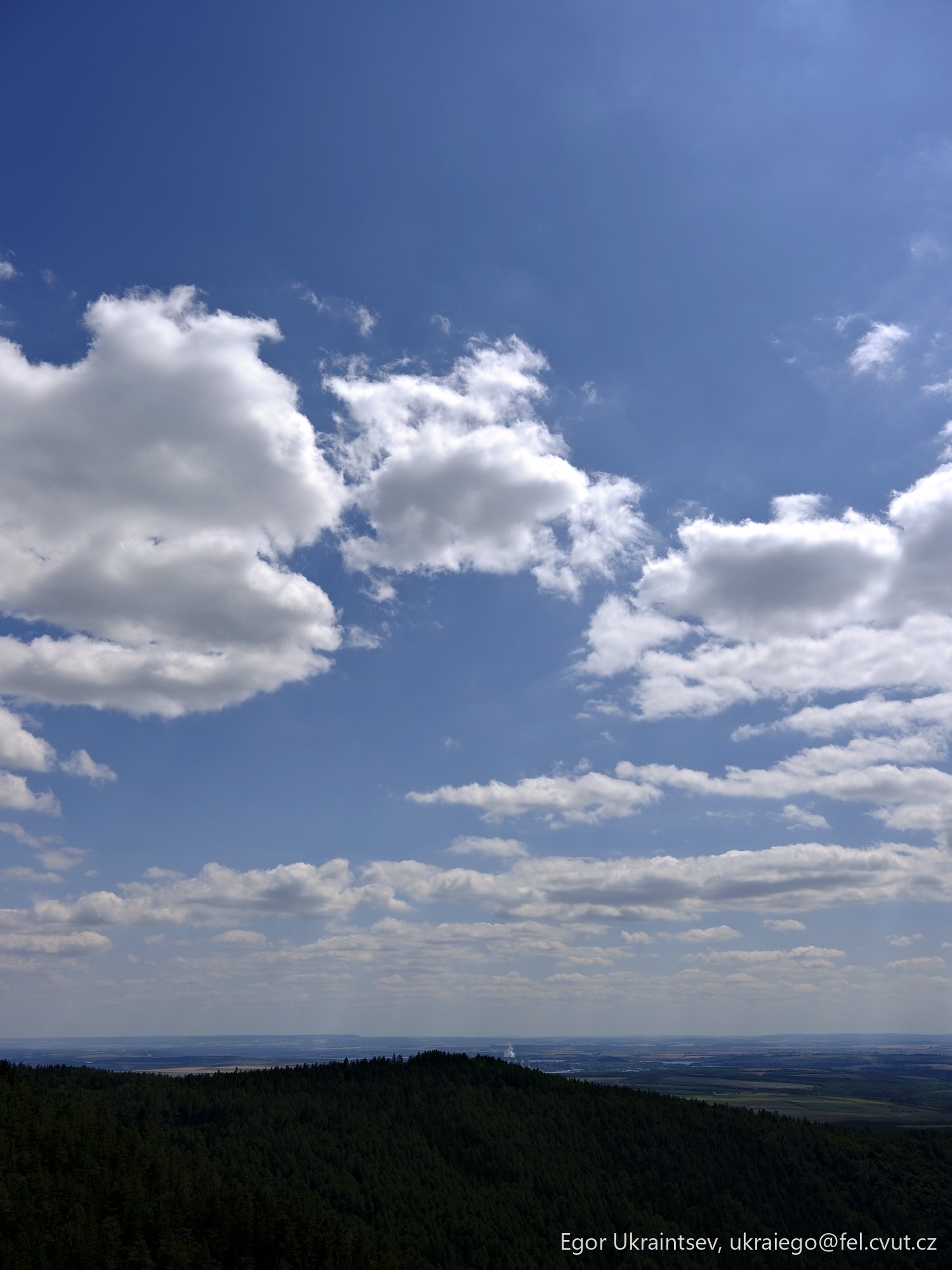 Blue sky with white clouds
