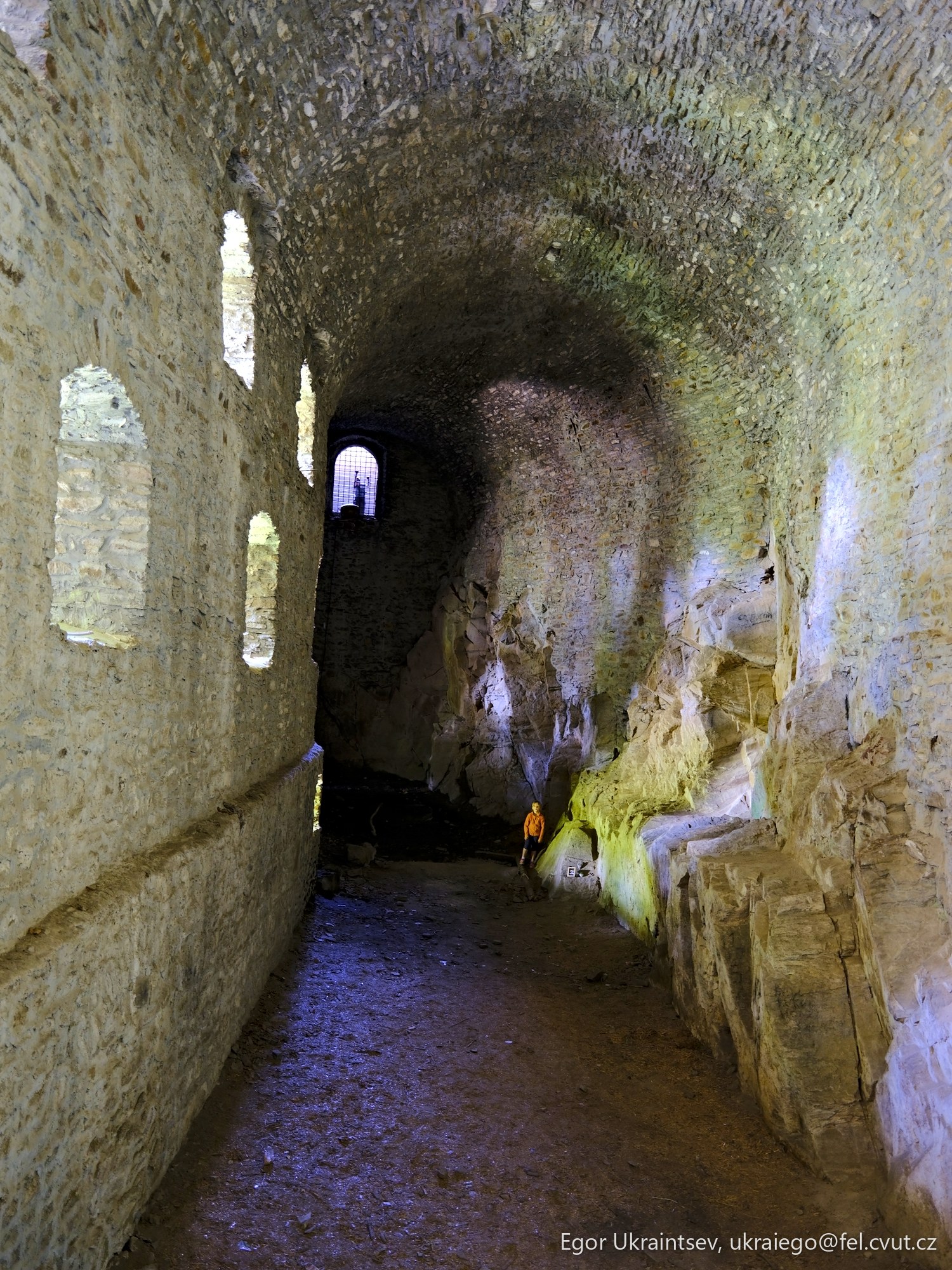 Tunnel in a stone wall