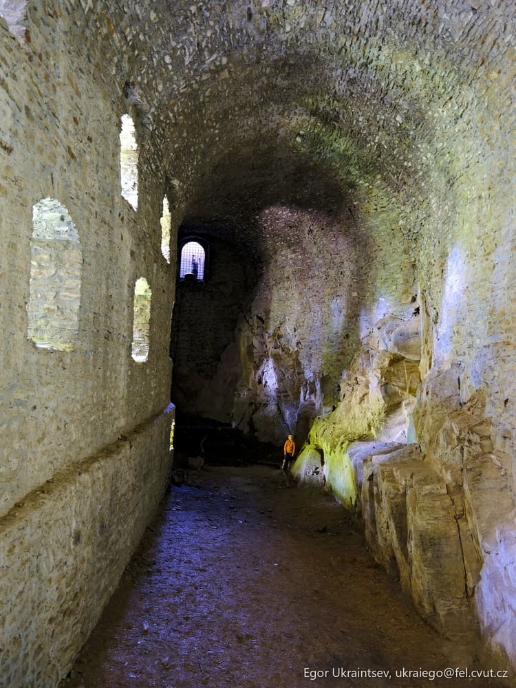 Tunnel in a stone wall