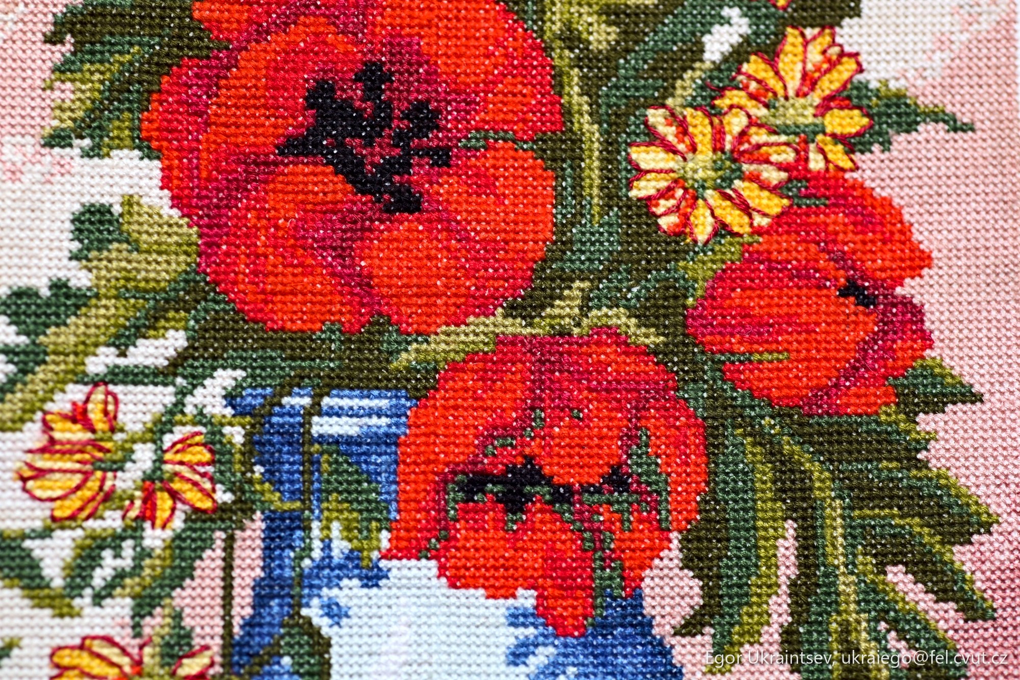 Red pop flowers