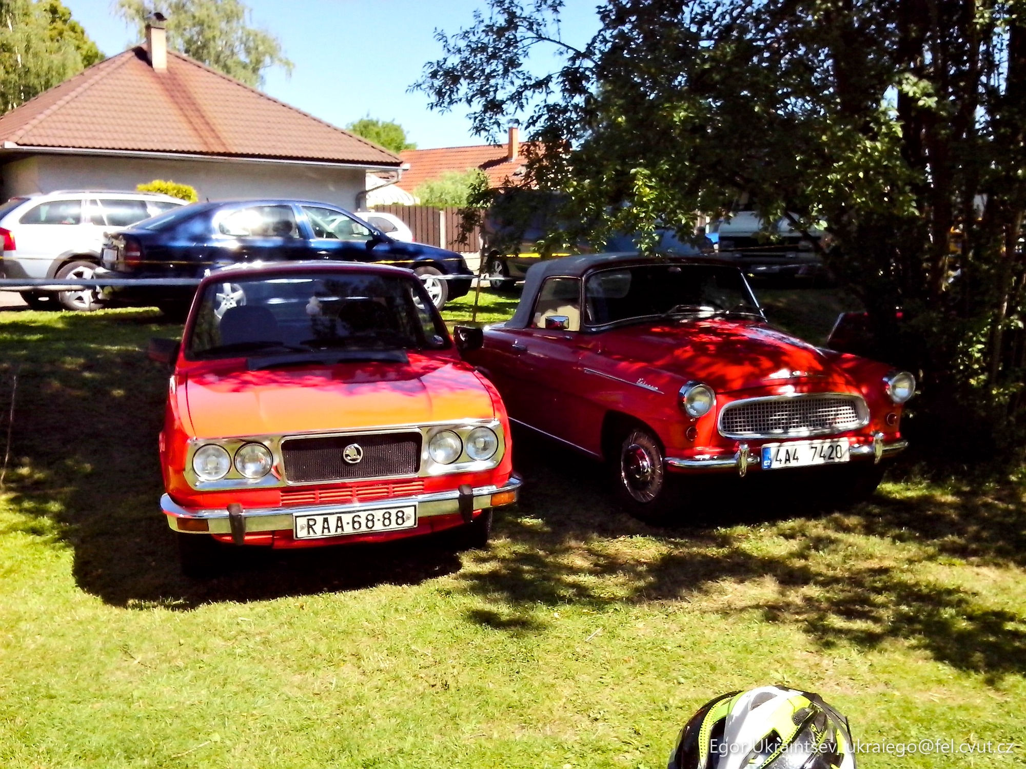 Old cars parked