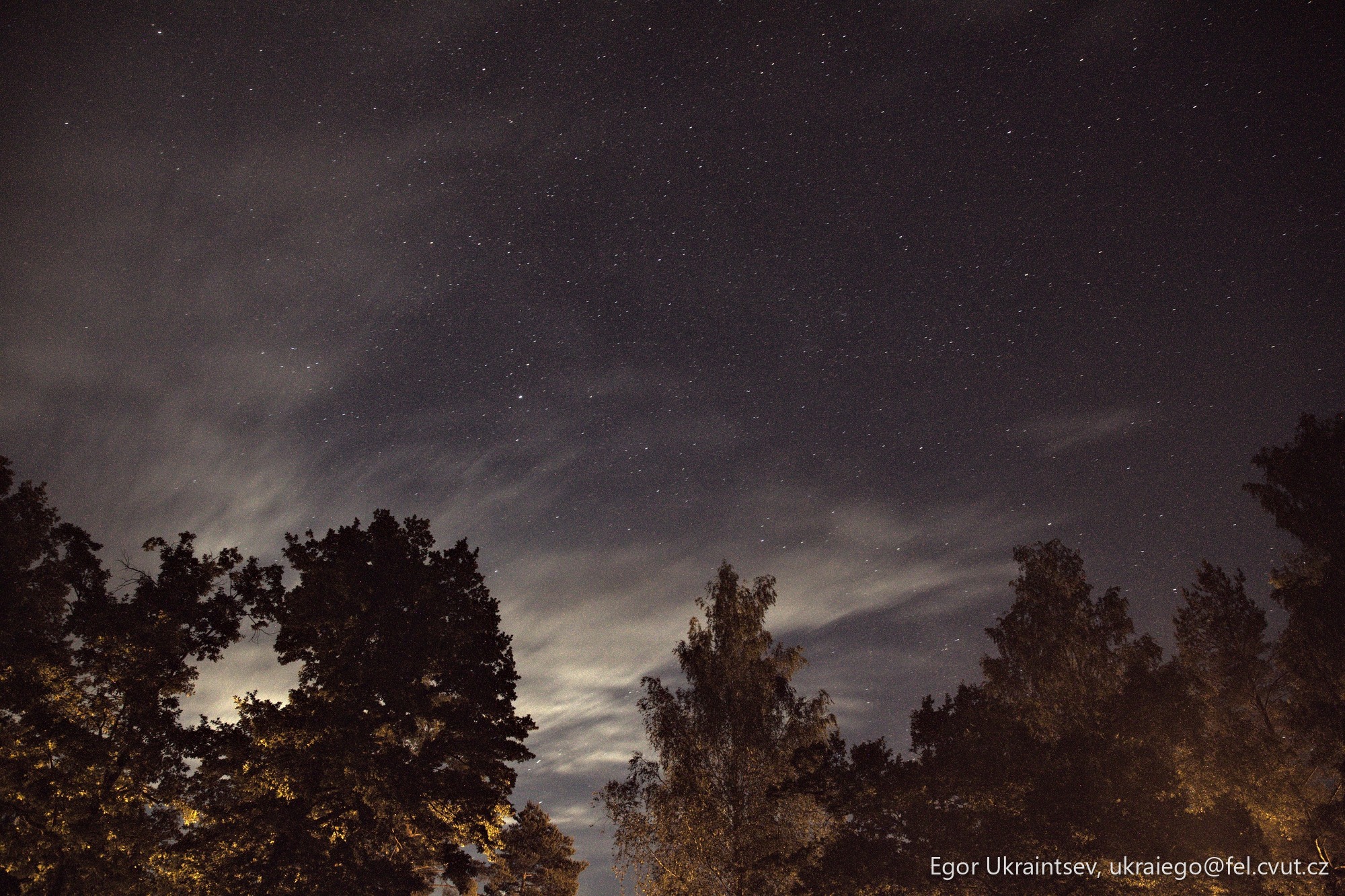 Night sky with stars