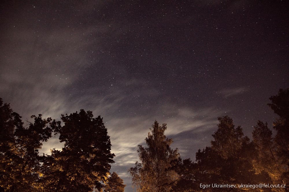 Night sky with stars
