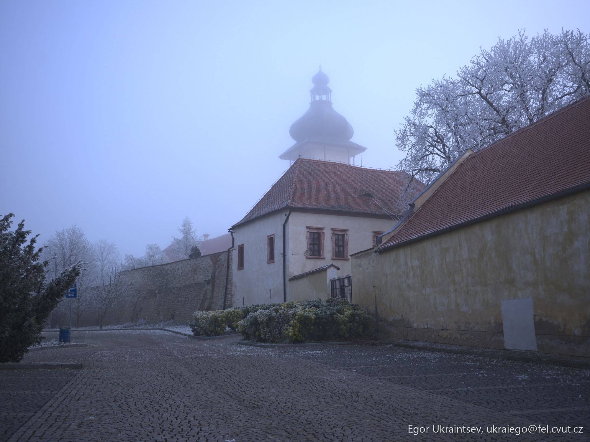Church in the fog