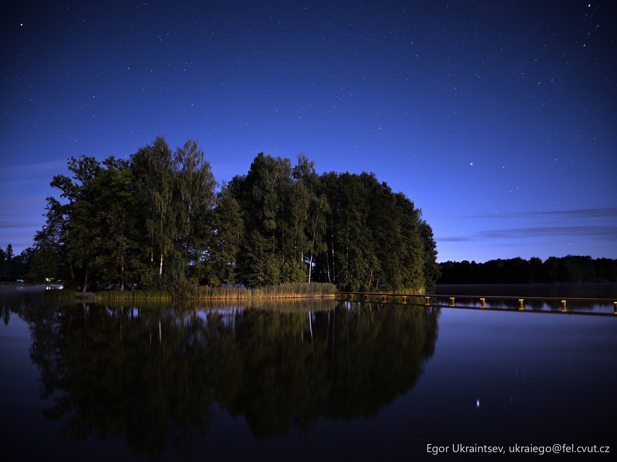 Lake at night