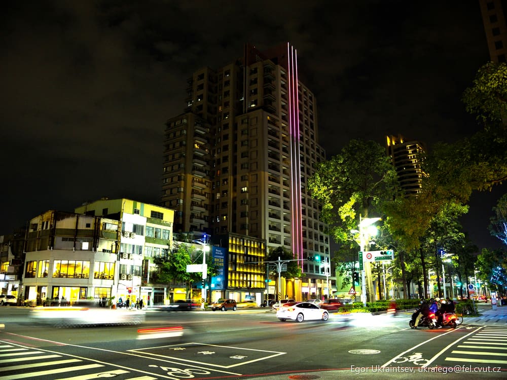 City street at night