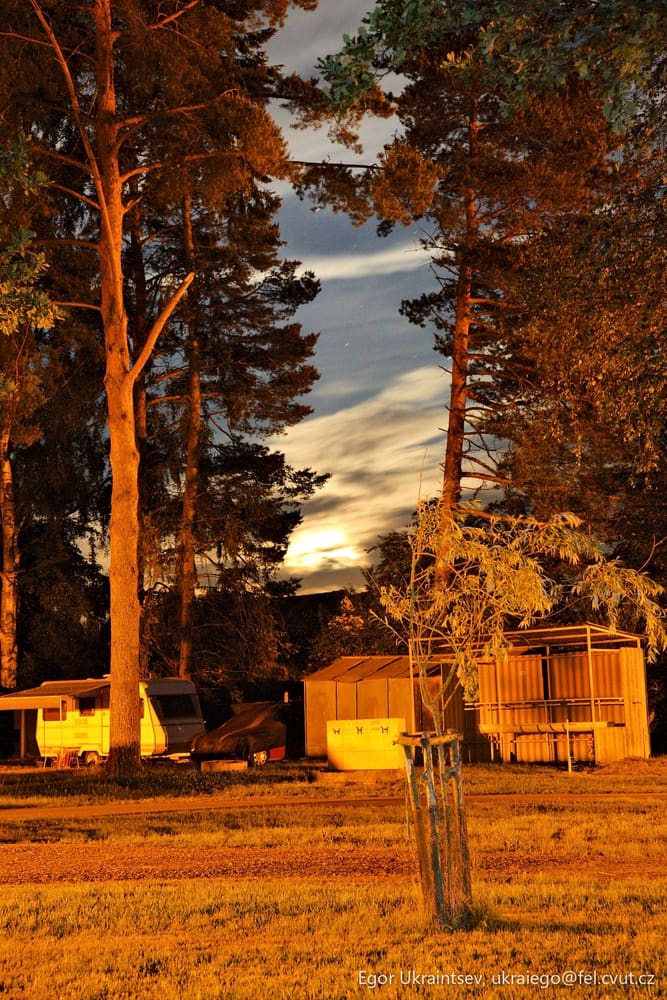 Rv park at night