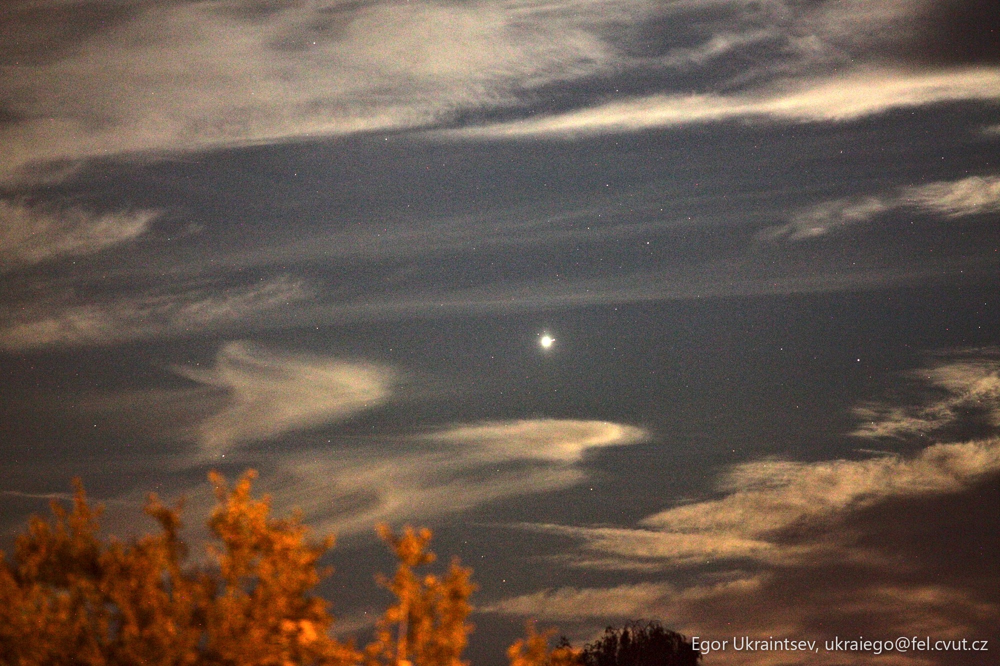 Moon and venus