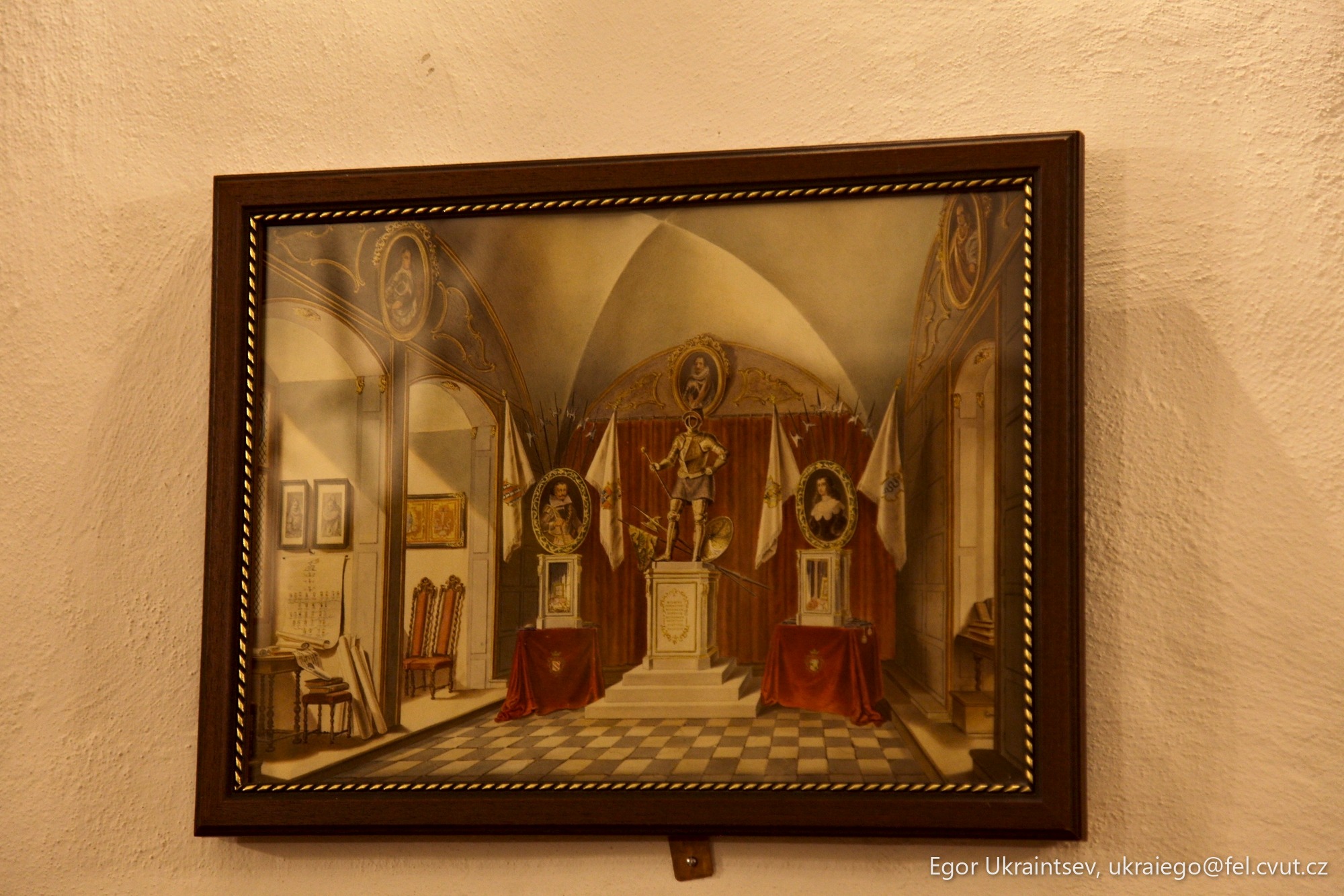 Painting hanging on a wall