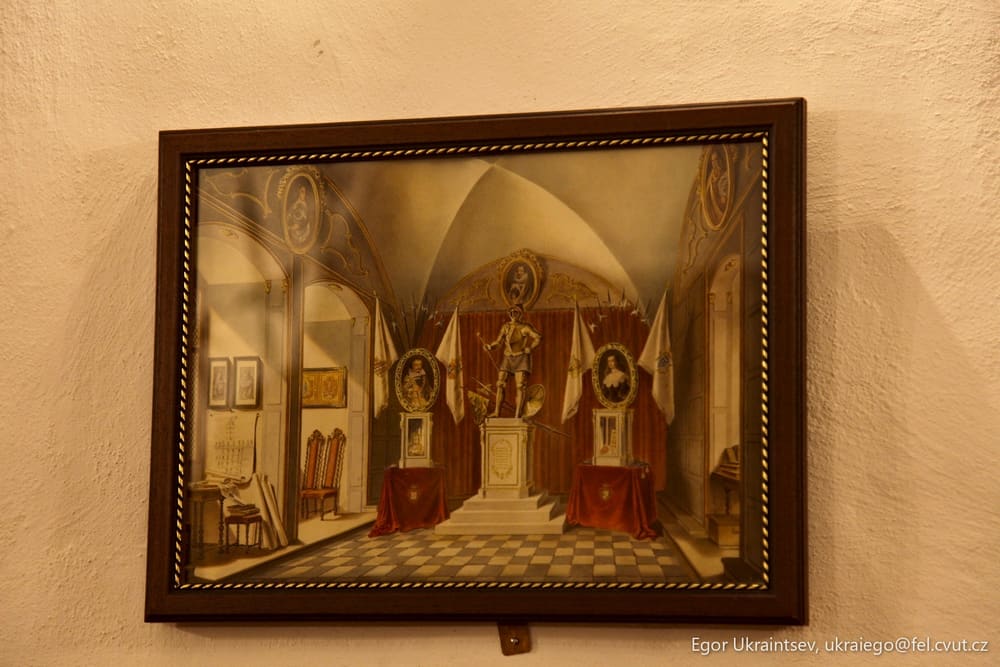 Painting hanging on a wall