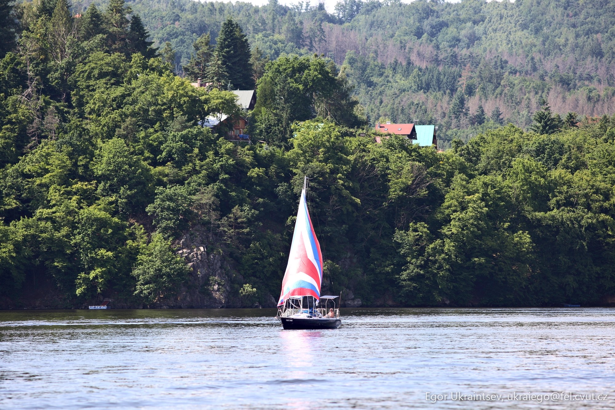 Sailboat on a lake