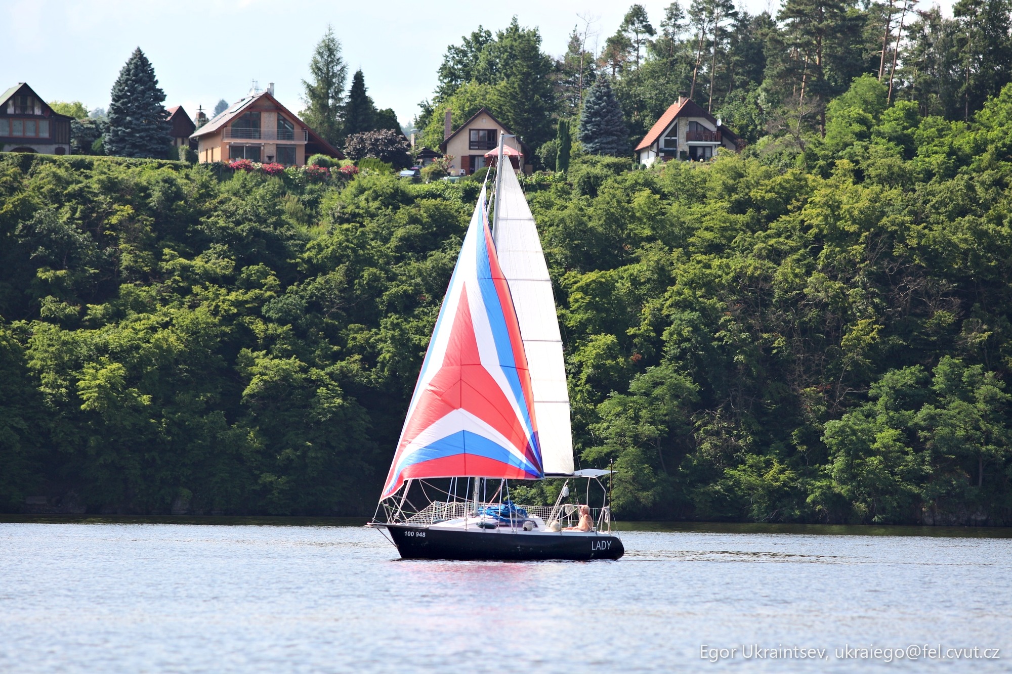 Sailboat on a lake