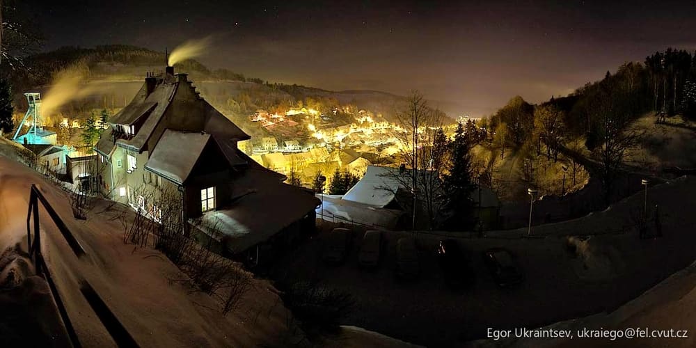 Village at night