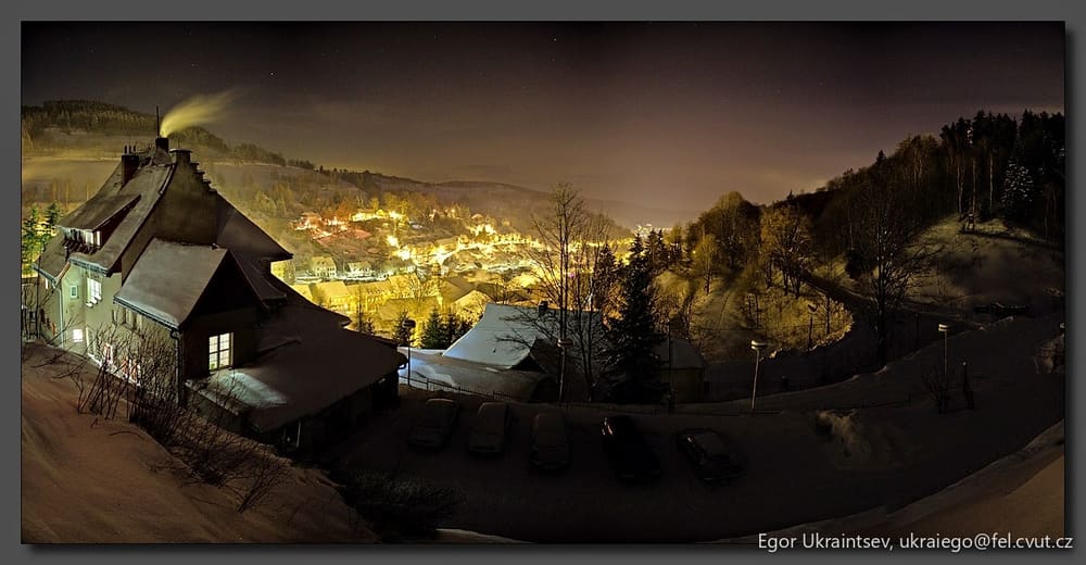 Village at night