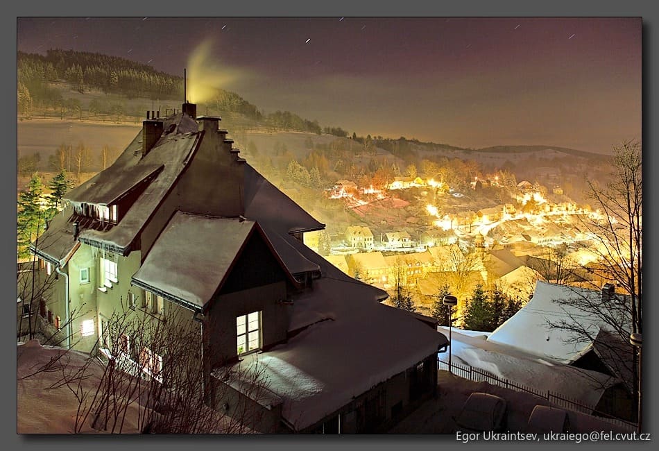 Village at night