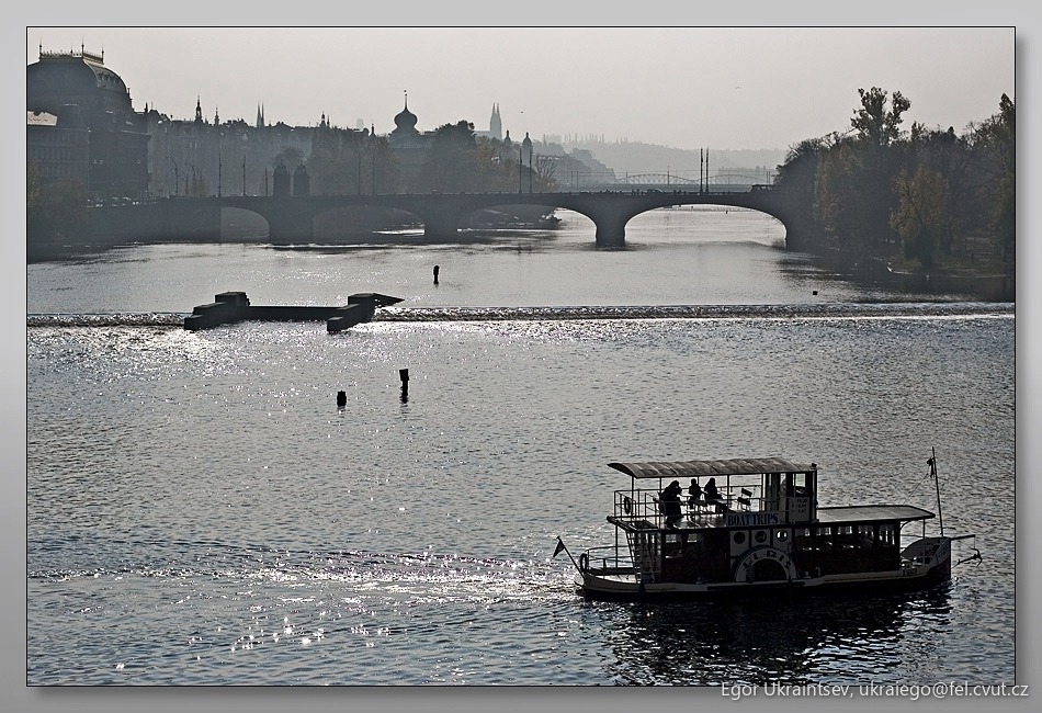 Boat on the vlta river