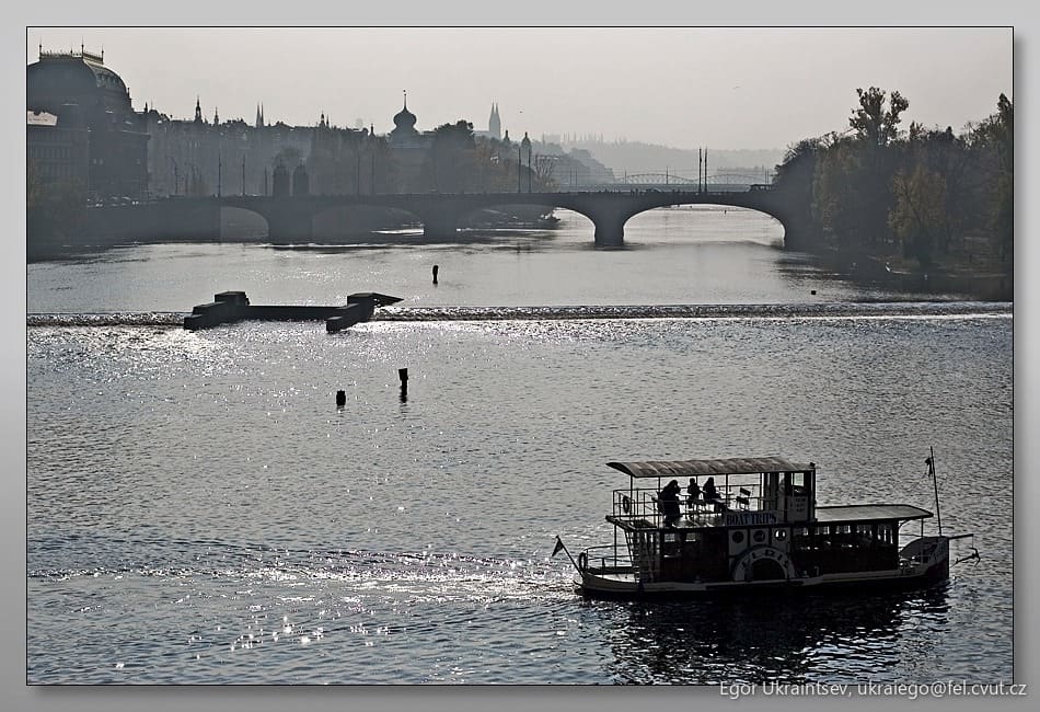 Boat on the vlta river