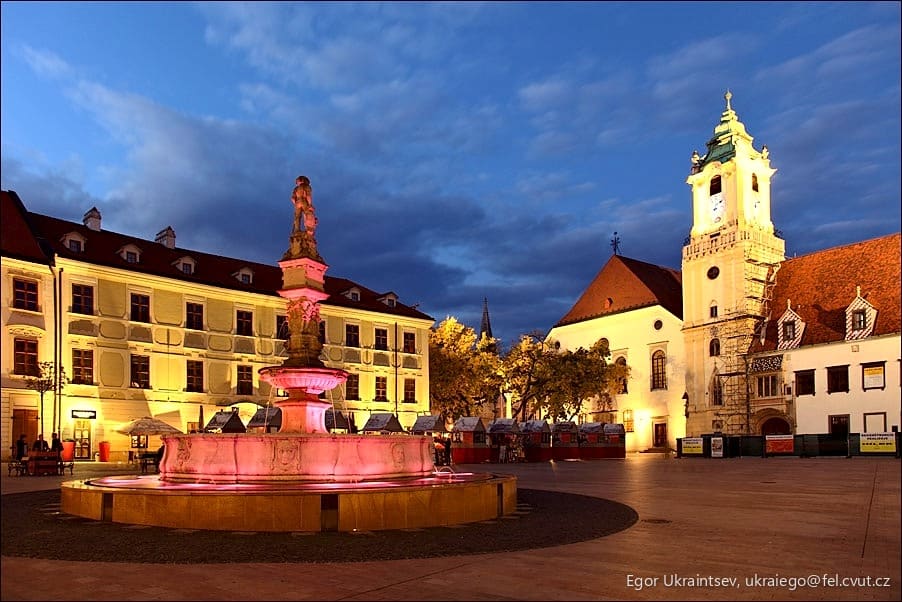Fountain in the town square