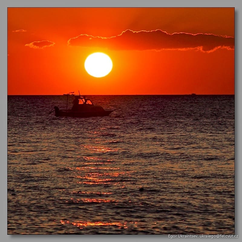 Fisherman in a boat