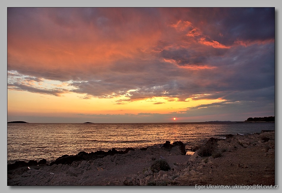 Sunset over the ocean